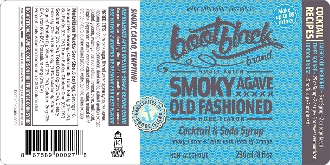 Old Fashioned - Smoky - Agave - Cocktail Syrup