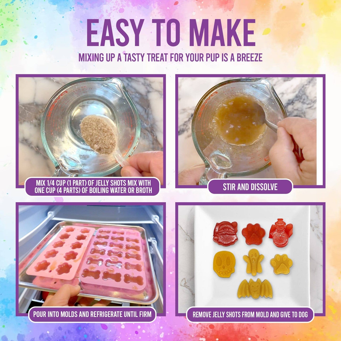 Dogtastic Jelly Shots - Cranberry Flavor: Dogtastic Jelly Shots gelatin mix for dogs - Mango Flavor