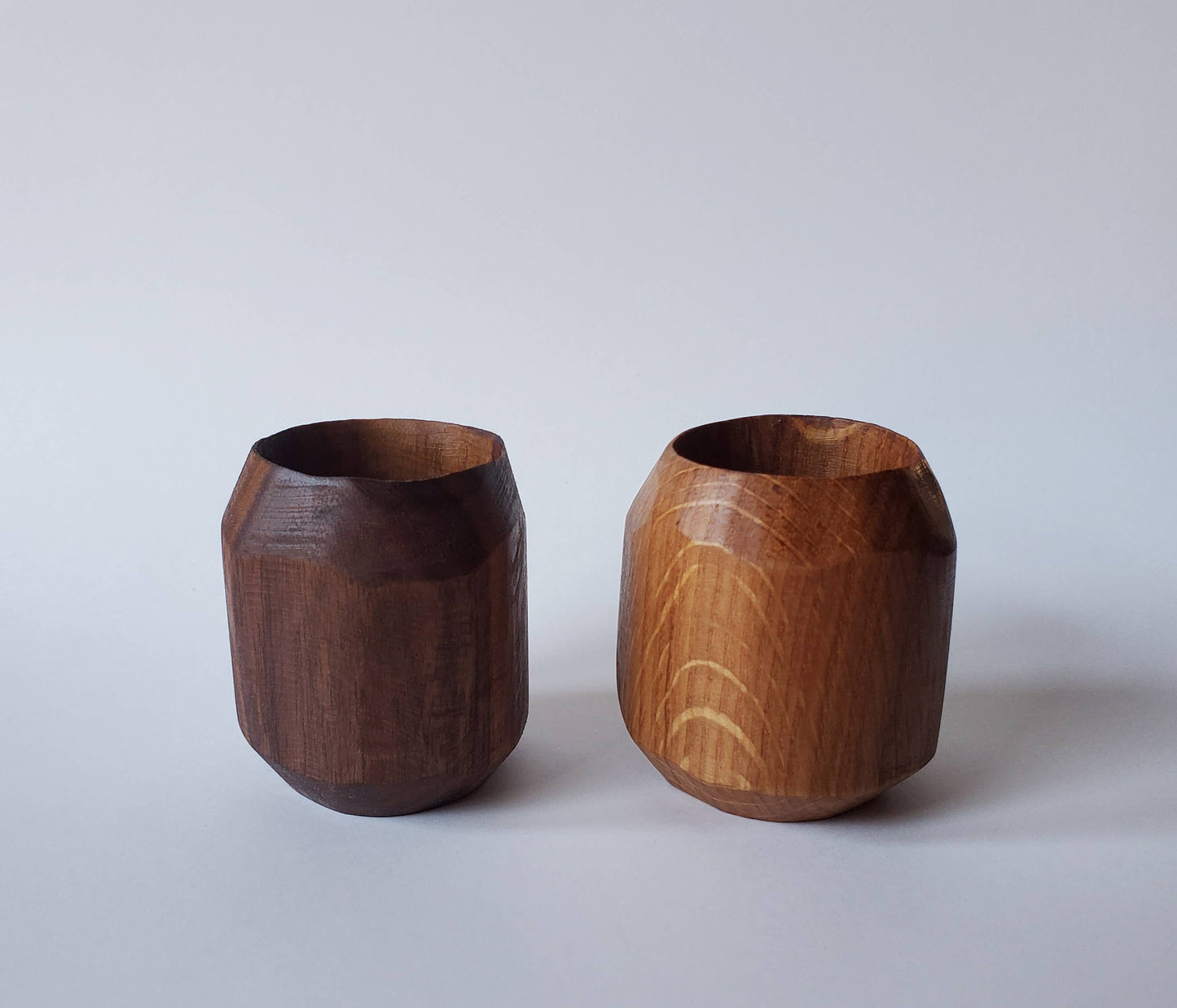 Shot Glass/Cup 4 Pack, Handcarved 1.4 Oz.: Walnut