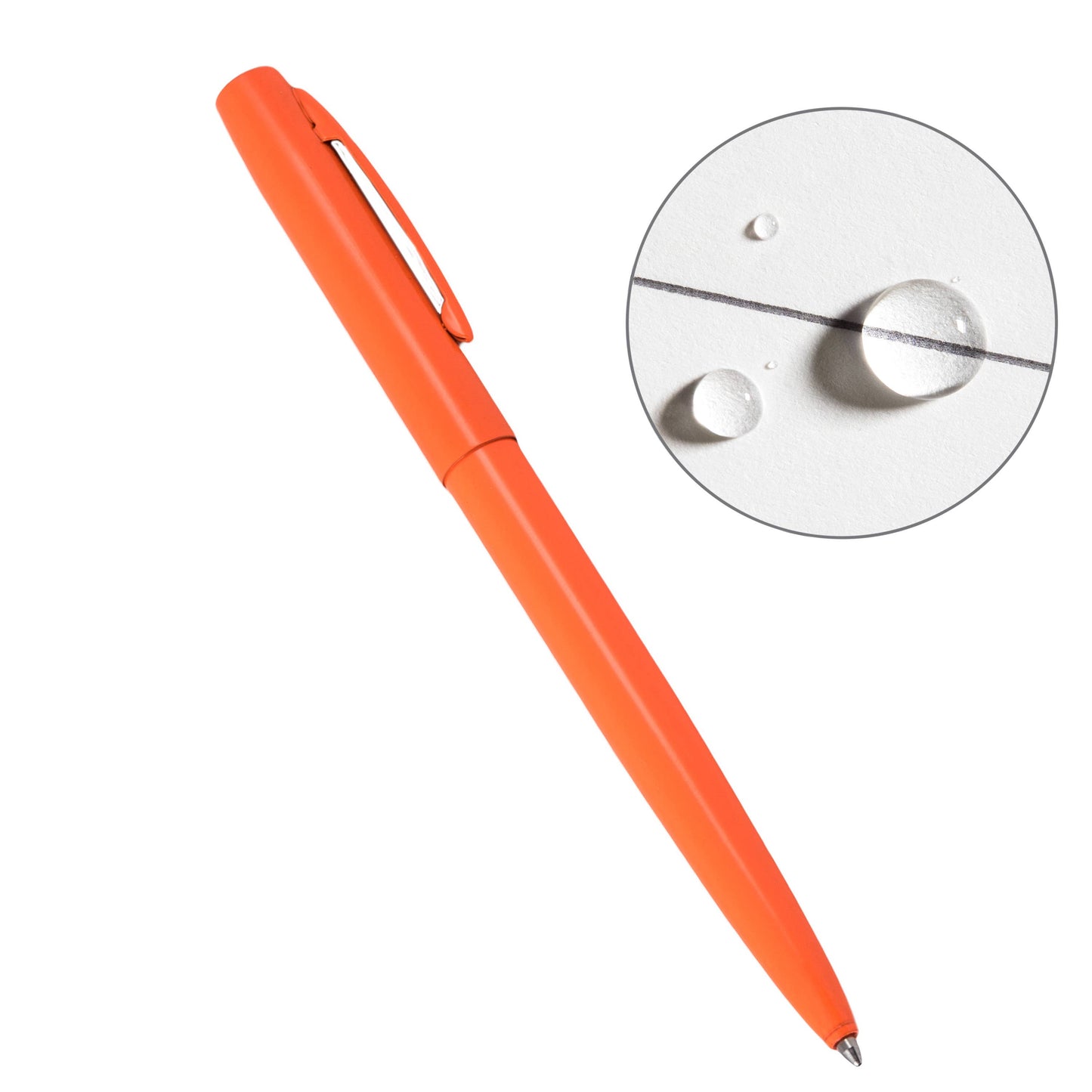 Rite in the Rain All-Weather Metal Clicker Pen, Orange