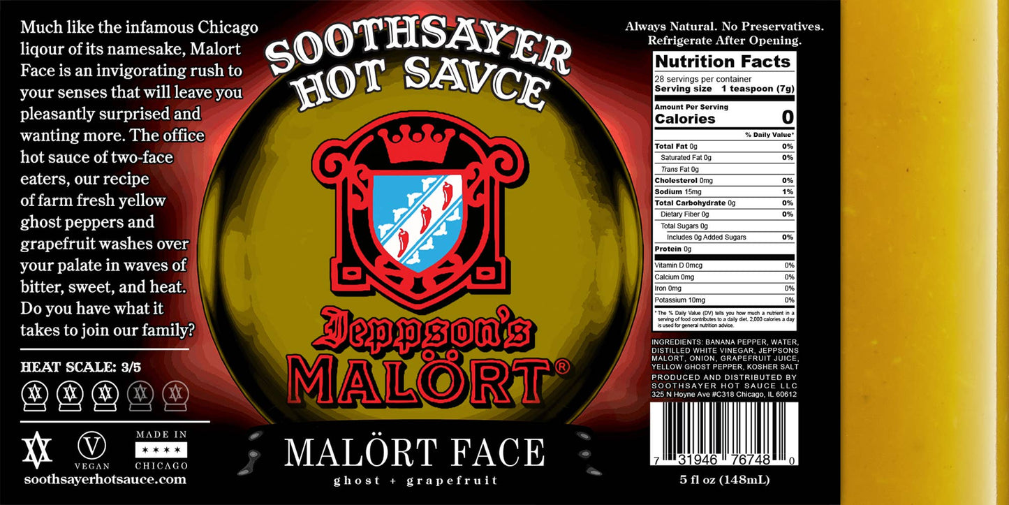 Malort Face - Grapefruit & Yellow Ghost Pepper