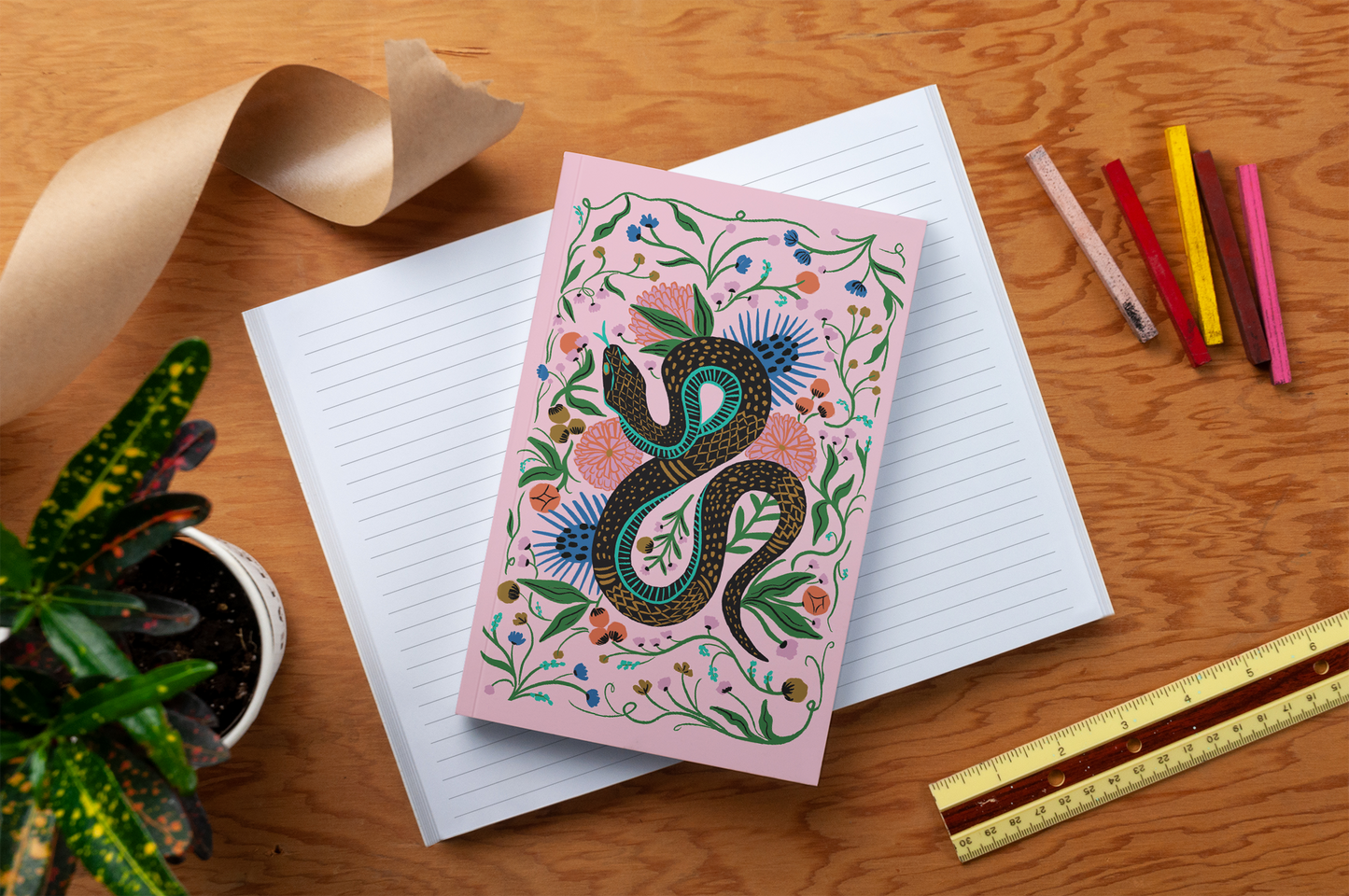 Charmed Snake Classic Layflat Notebook