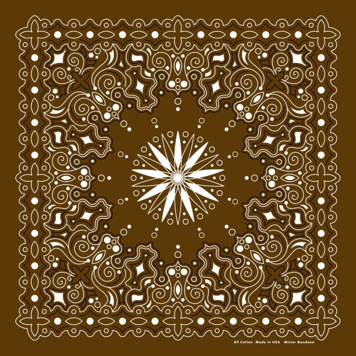 Bandana - North Star: Brown