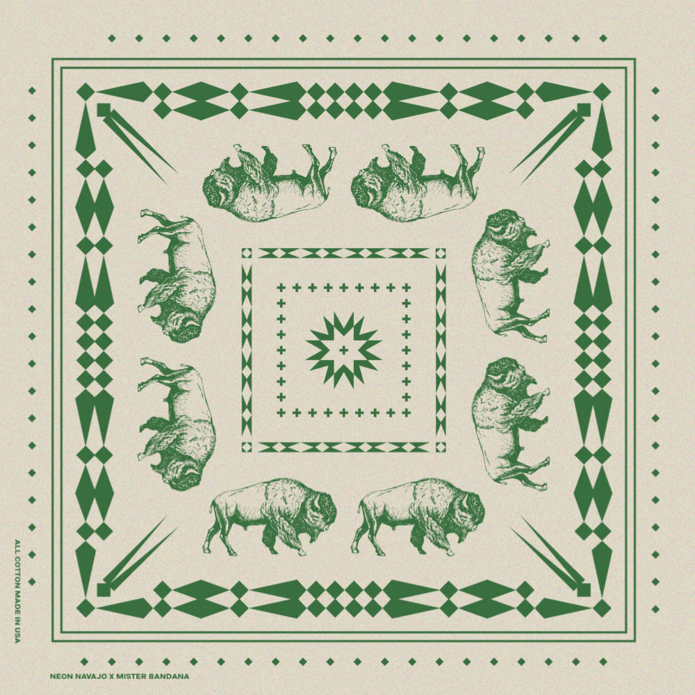 Great Plains Buffalo Bandana: Rattan
