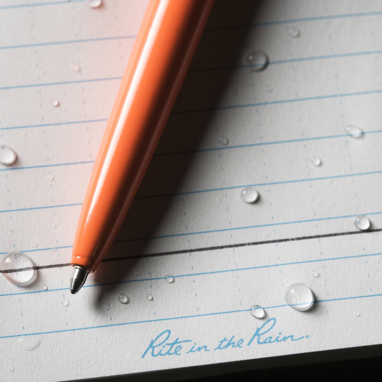 Rite in the Rain All-Weather Metal Clicker Pen, Orange