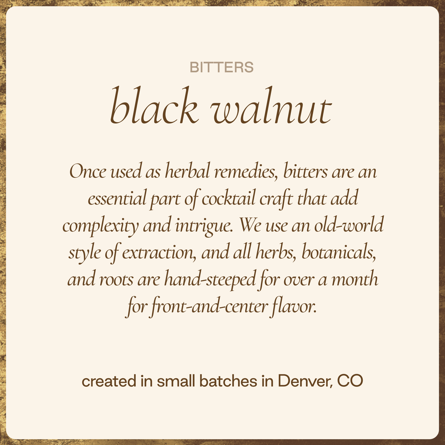 Black Walnut Bitters