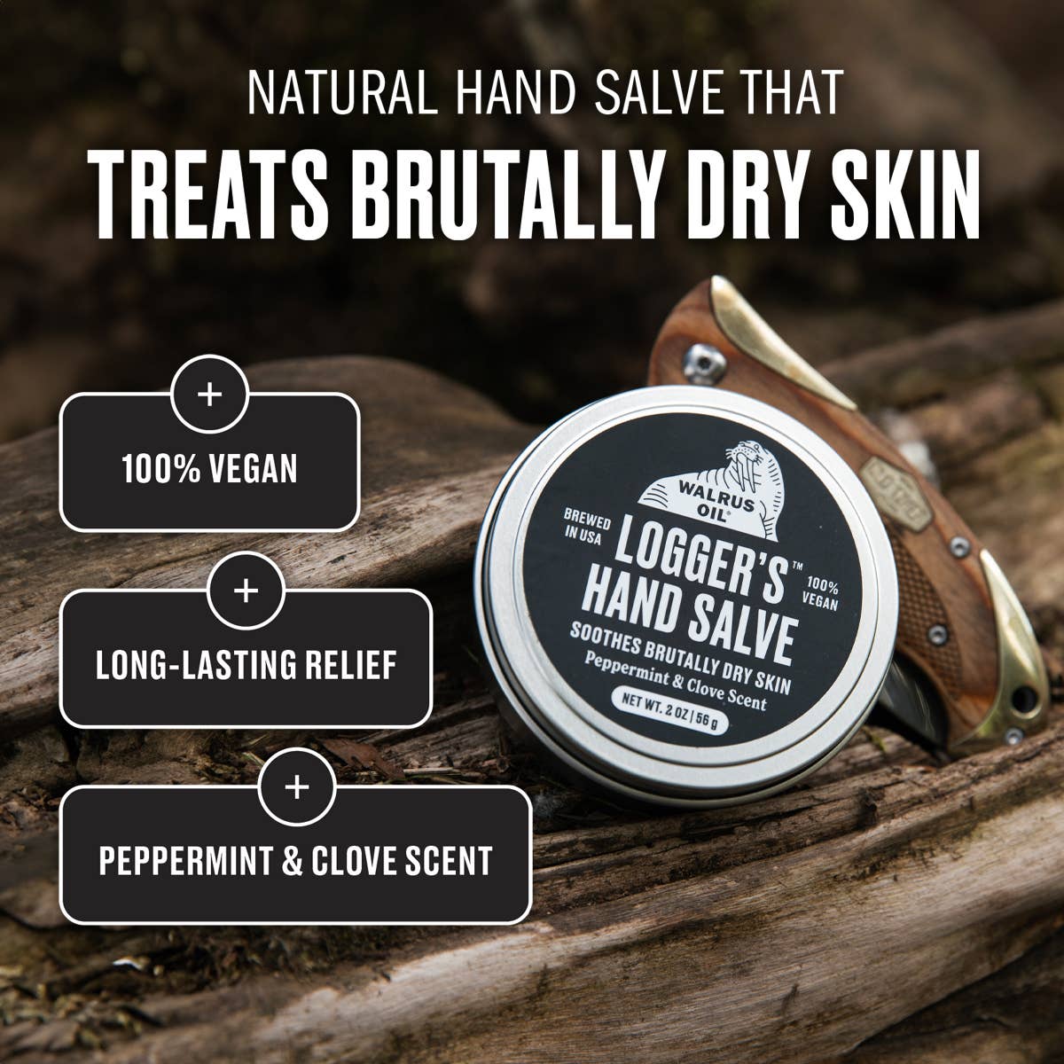 Logger's Hand Salve, 2 oz - Peppermint and Clove