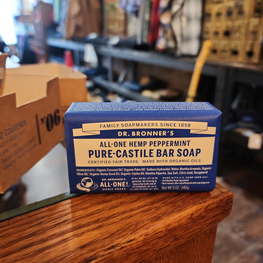 Dr. Bronner's - Peppermint Pure Castile Bar Soap