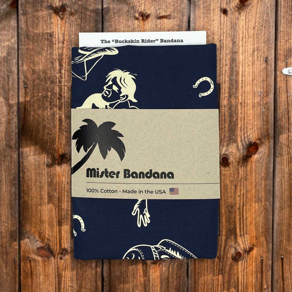 Buckskin Rider Bandana: Navy