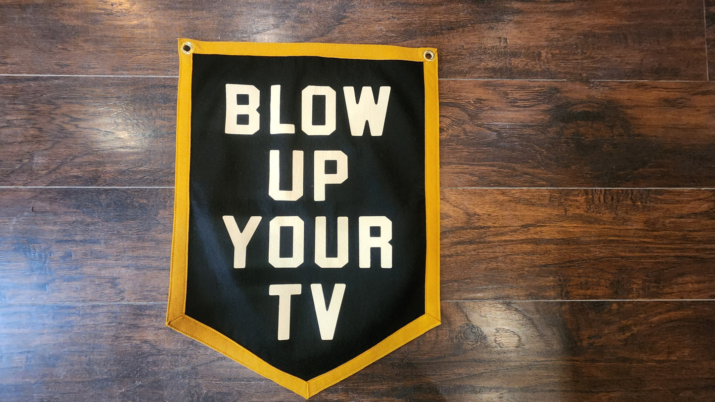 Oxford Pennant x John Prine - Blow up your TV camp flag