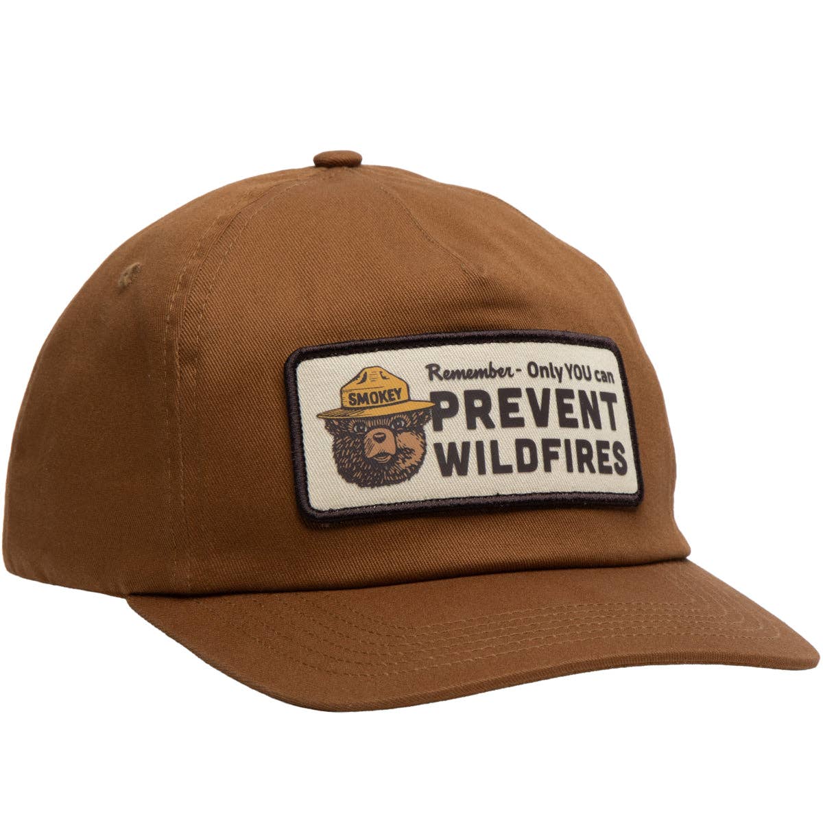 Smokey's Reminder 5-Panel Trucker Hat: Walnut