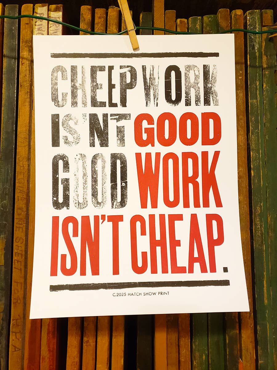 Good Work Isn't Cheap Poster: No Package