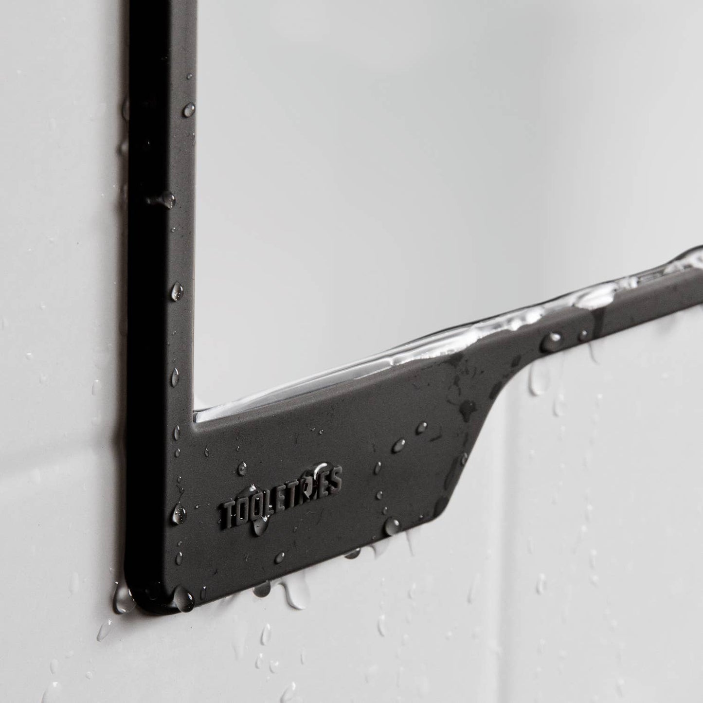 The Oliver | Shatterproof Silicone Bathroom Mirror: Charcoal