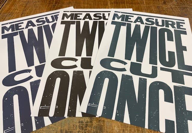 Measure Twice Cut Once Poster: No Package