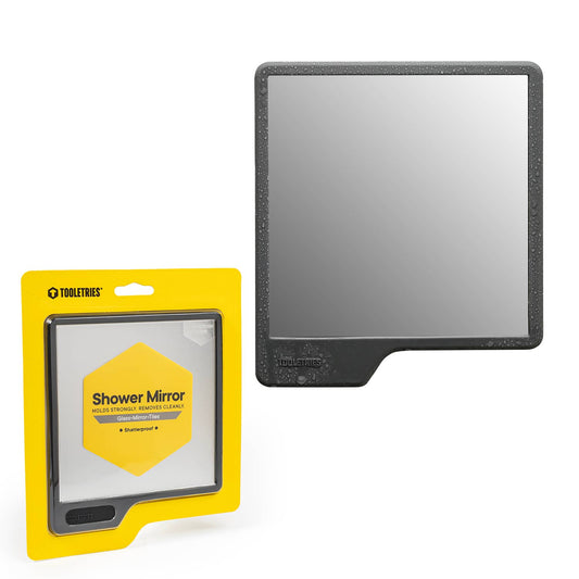 The Oliver | Shatterproof Silicone Bathroom Mirror: Charcoal