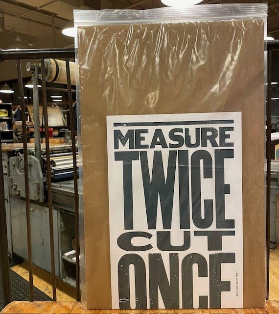 Measure Twice Cut Once Poster: No Package