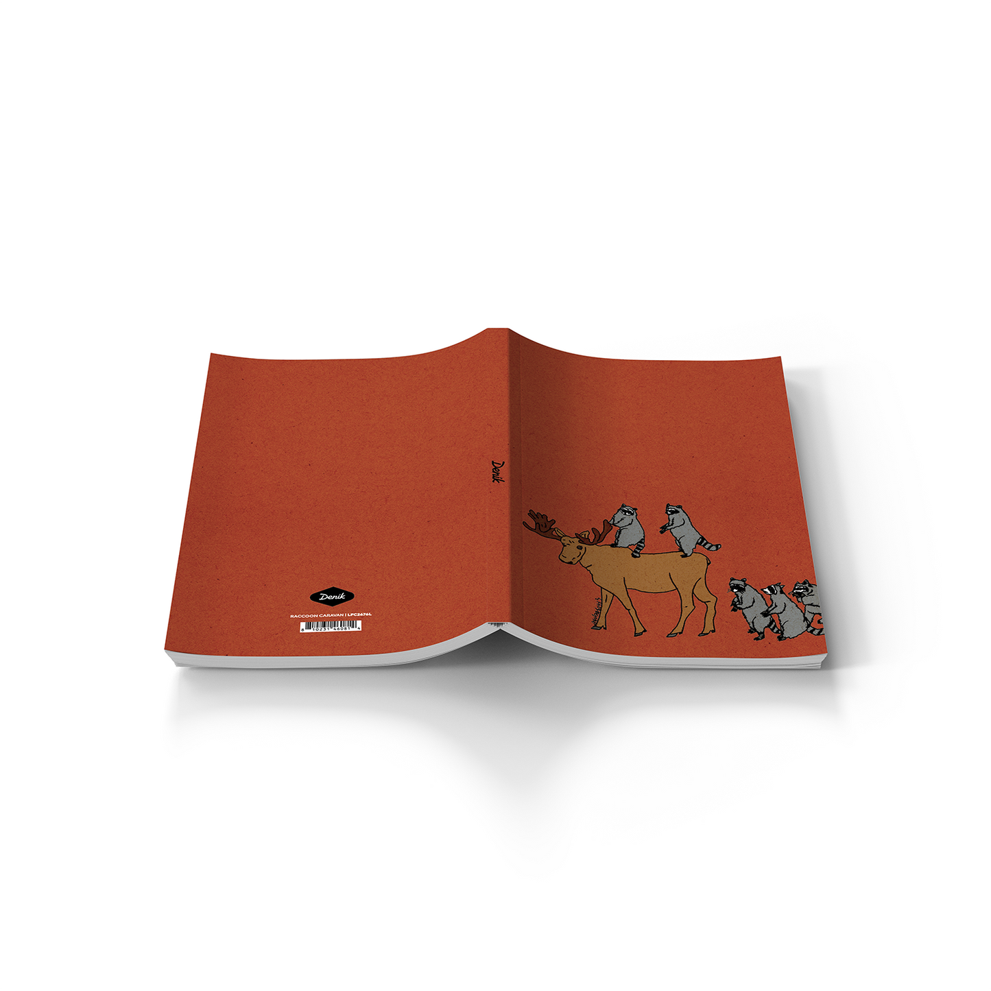 Raccoon Caravan Soft Touch Classic Layflat Notebook LFC2676L