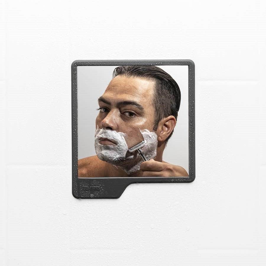 The Oliver | Shatterproof Silicone Bathroom Mirror: Charcoal