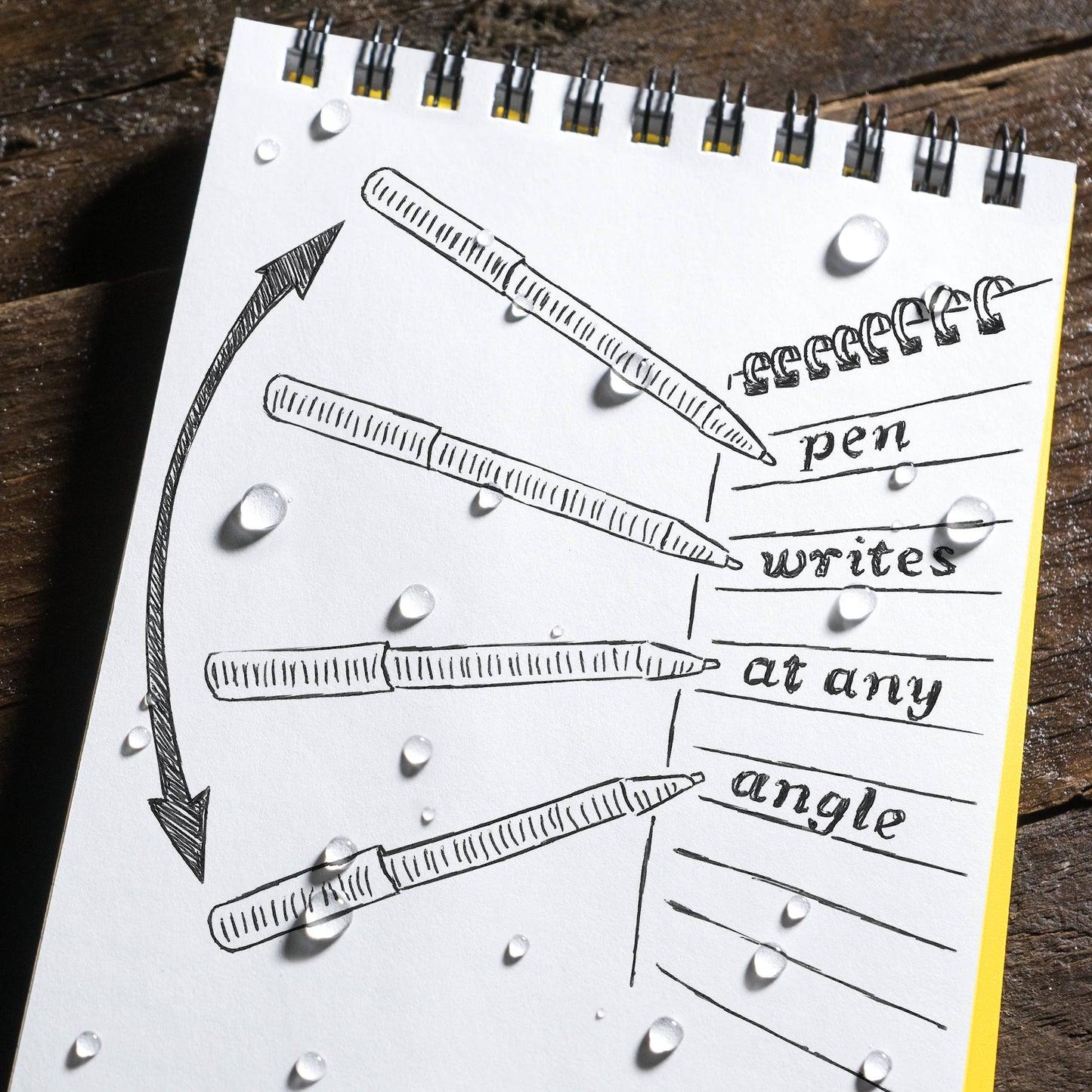 Rite in the Rain All-Weather Metal Clicker Pen, Dark Tan