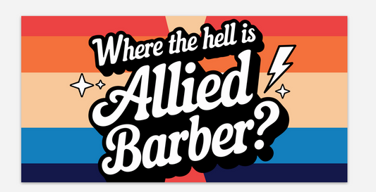 Where the Hell is Allied Barber? Bumper Sticker