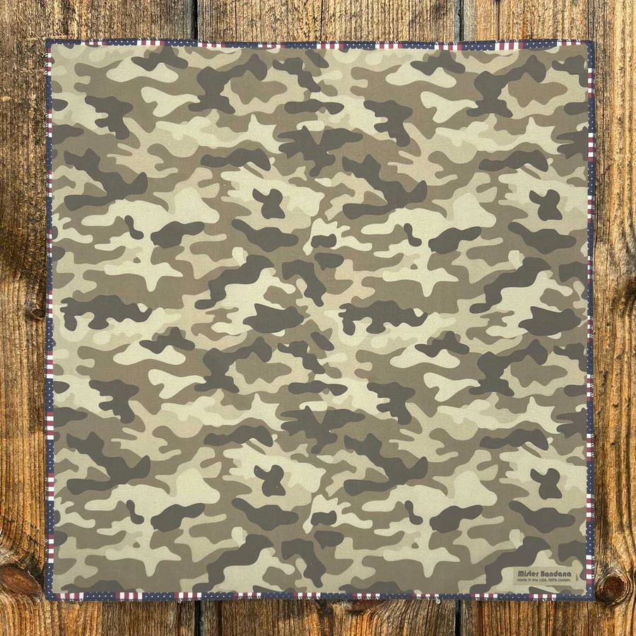 Camo - Silky: Asphalt Gray w/USA Trim