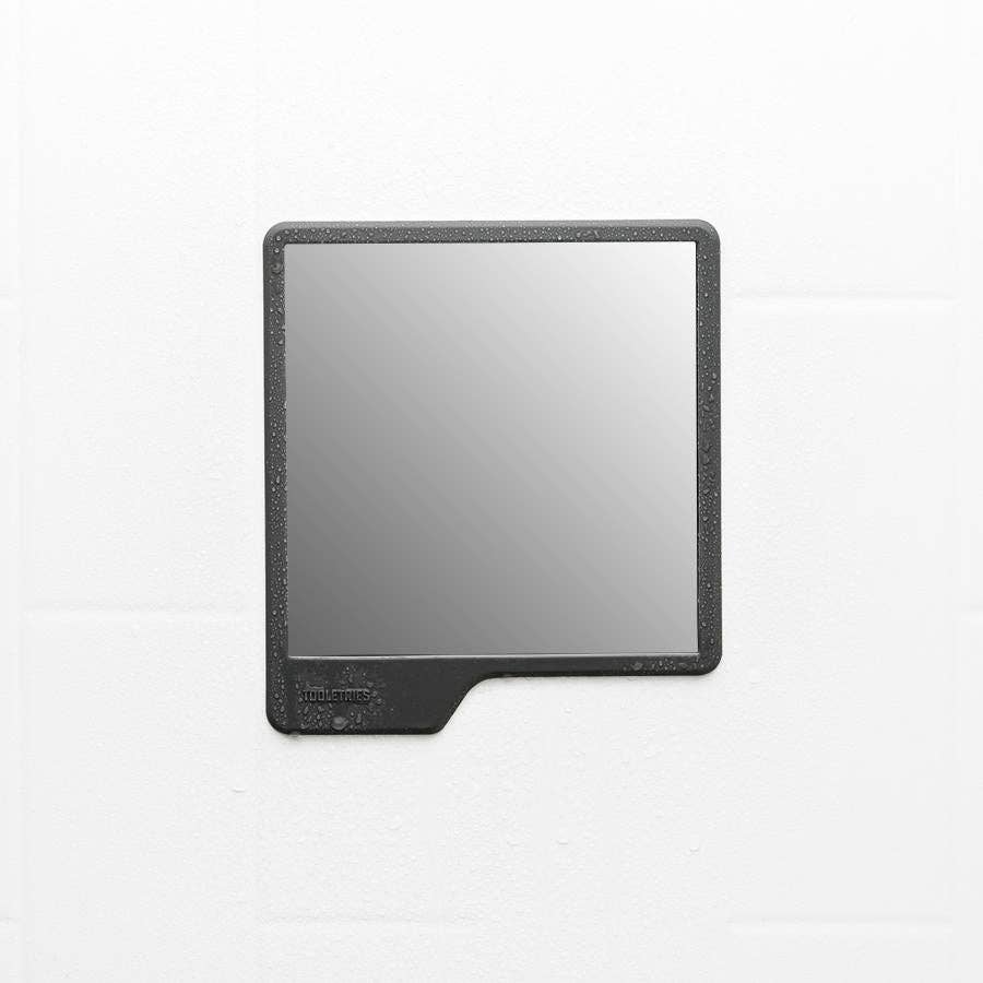 The Oliver | Shatterproof Silicone Bathroom Mirror: Charcoal