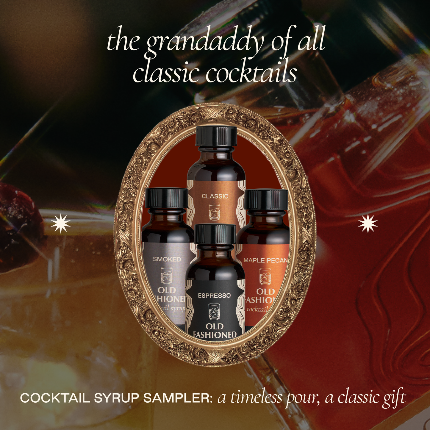 Old Fashioned Cocktail Syrup Sample Set