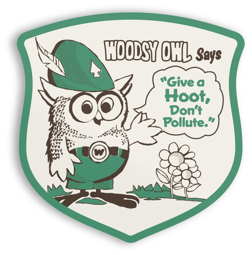 Woodsy Says Sticker