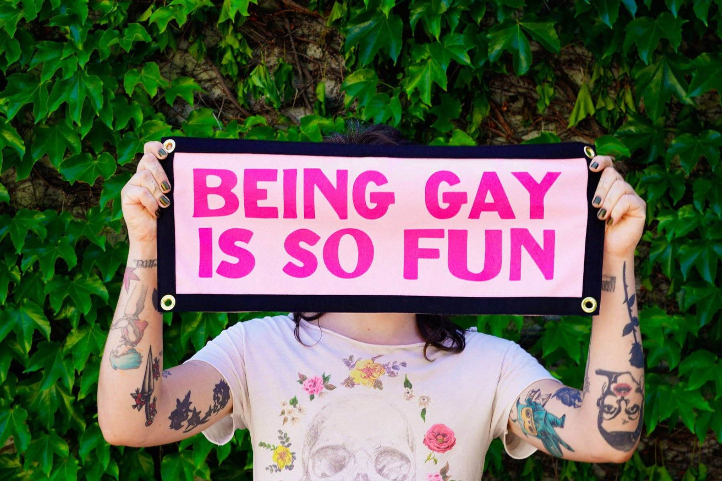 Being Gay Is So Fun Camp Flag