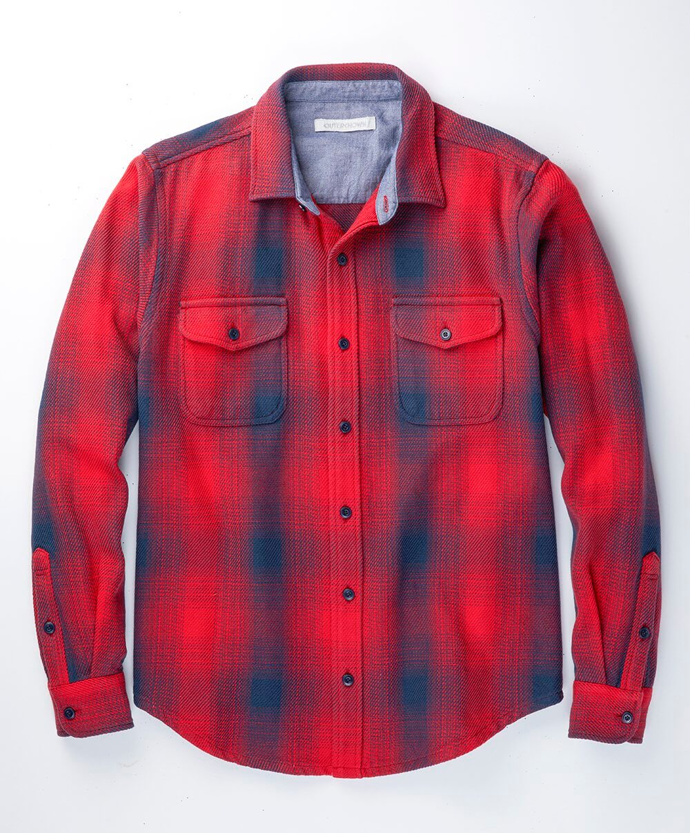 Outerknown - Blanket Shirt - Safety Red Overlook Plaid