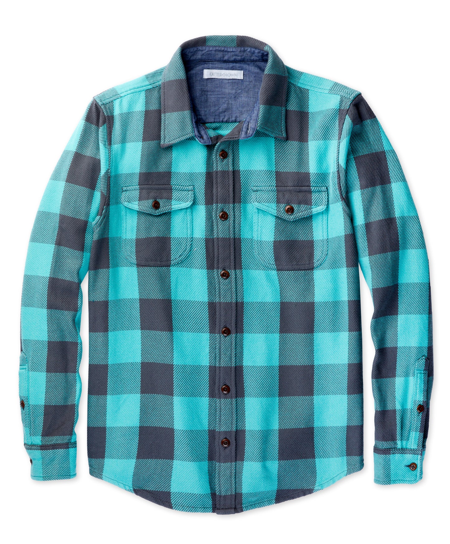 Outerknown - Blanket Shirt - Teal Green Check
