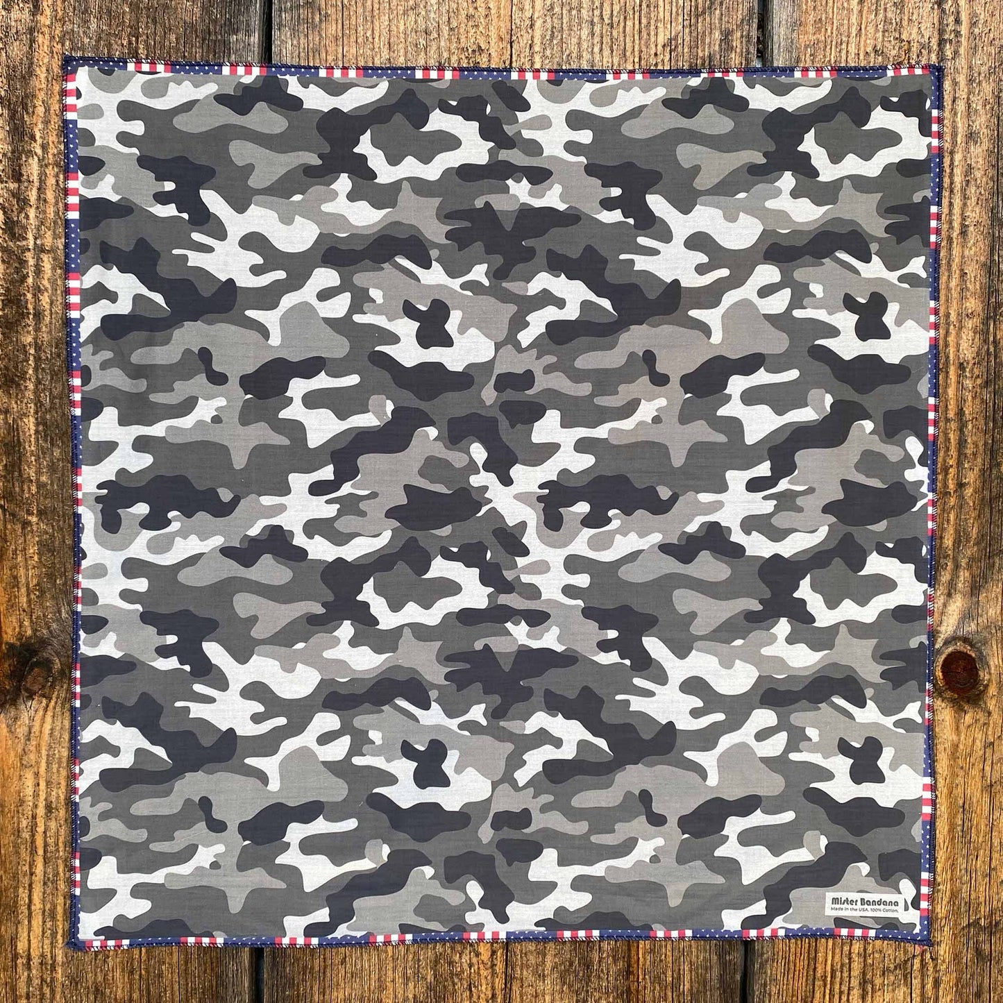 Camo - Silky: Asphalt Gray w/USA Trim